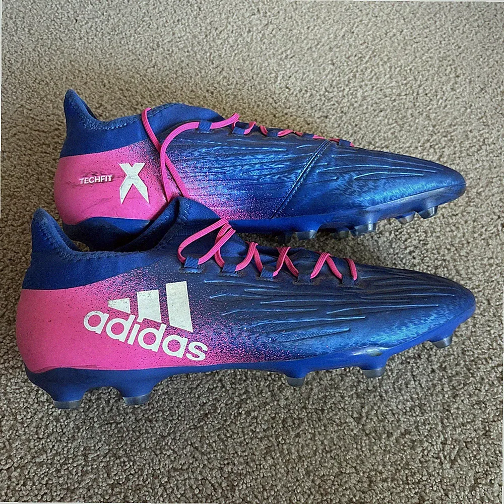 ADIDAS X 16.2 FG Blue Pink Mens Soccer Cleats Size US 13