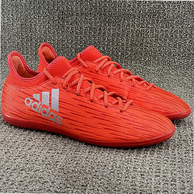 Adidas X 16.3 IC Indoor Soccer Football Solar Red Silver S79557 Men's Size 10.5