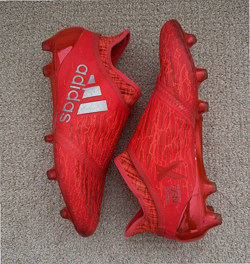 Adidas X 16+ Purechaos FG Solar Red/Metallic Silver Soccer Cleats Men’s Size 9