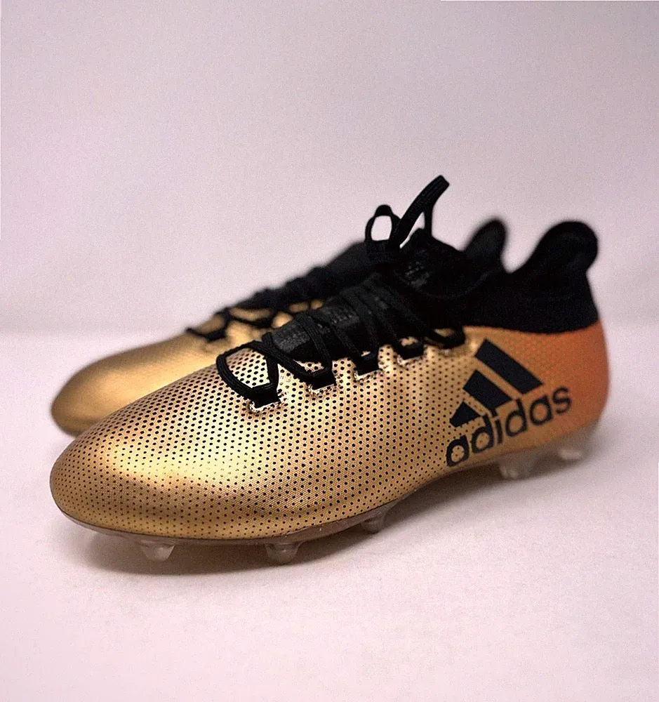 adidas X 17.2 FG Firm Ground Soccer football Cleats Gold Black Mens 9 CP9186 NEW