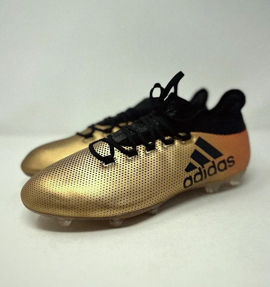 adidas X 17.2 FG Firm Ground Soccer football Cleats Gold Black Mens 9 CP9186 NEW