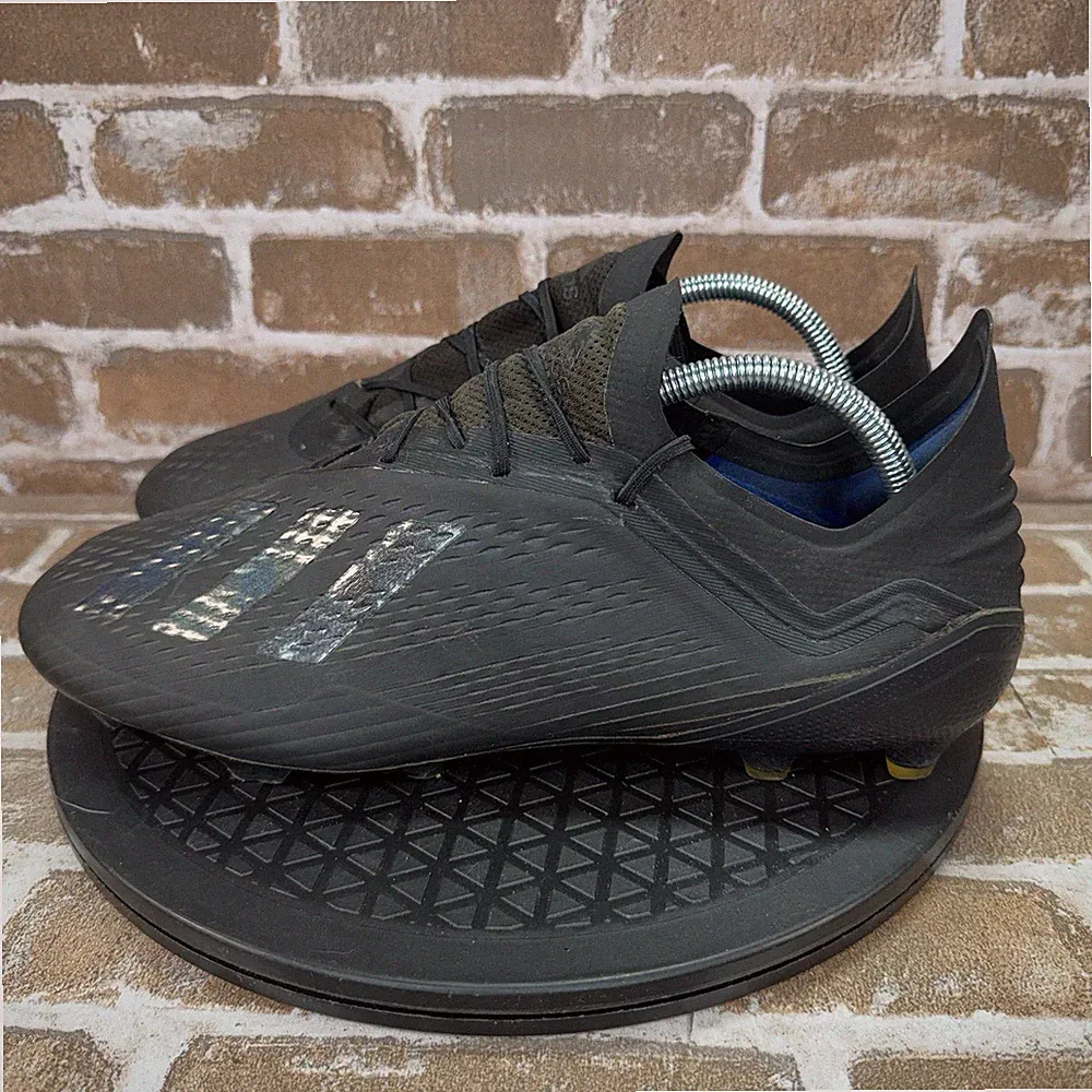 Adidas X 18.1 FG Soccer Cleats Shadow Black Bold Blue Men’s Size 11