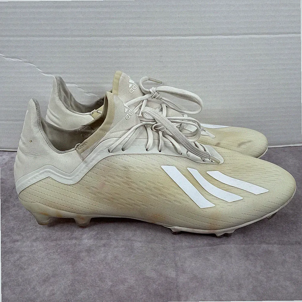 Adidas X 18.2 Soccer Cleats FG AG White Mens Size 8 Football Boots