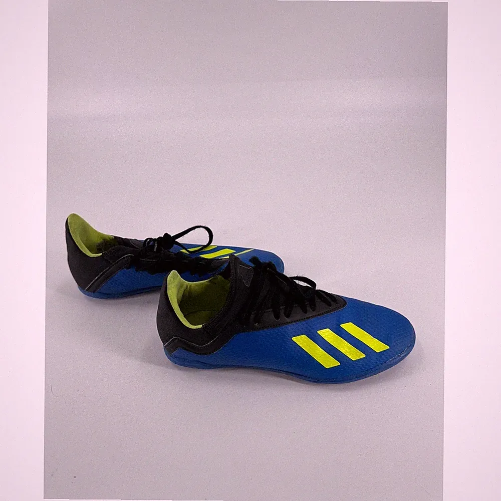 Adidas X 19.3 FG Indoor Soccer Cleats Blue Yellow Kids Size 5.5 Youth DB2422