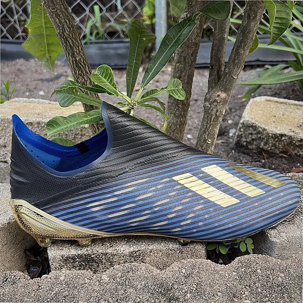 adidas X 19+ FG. Rare. F35320 Size 11 US Soccer Cleats (Black Gold Blue)