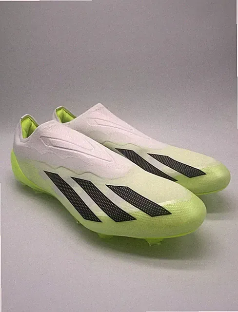 Adidas X CRAZYFAST.1 Laceless FG Soccer Cleats White GY7378 Men’s Sizes 5-13.5