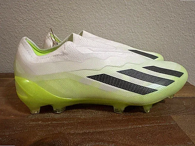 adidas X CRAZYFAST.1 Laceless Firm Ground Soccer Cleats White GY7378 Men's 4.5
