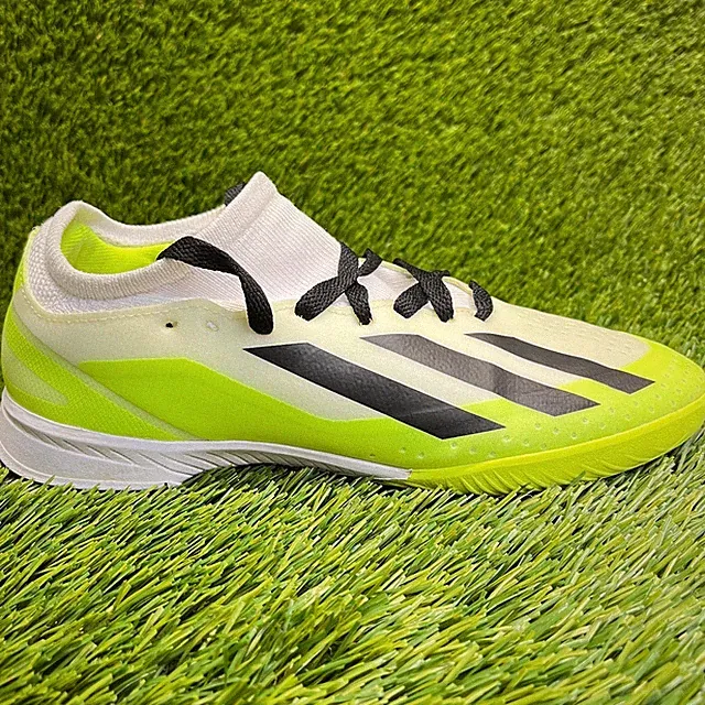 Adidas X Crazyfast.3 Boys Size 6Y Green Yellow Black Running Indoor Soccer Shoes