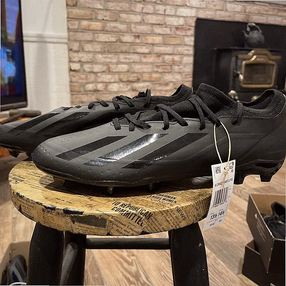 Adidas X Crazyfast.3 FG Men/Women Indoor Soccer Cleats Athletic Black Shoe