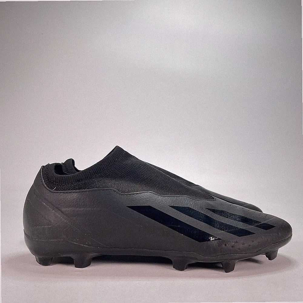 adidas X Crazyfast.3 Laceless FG Core Black Soccer Cleats GY7427 Men's Size 10