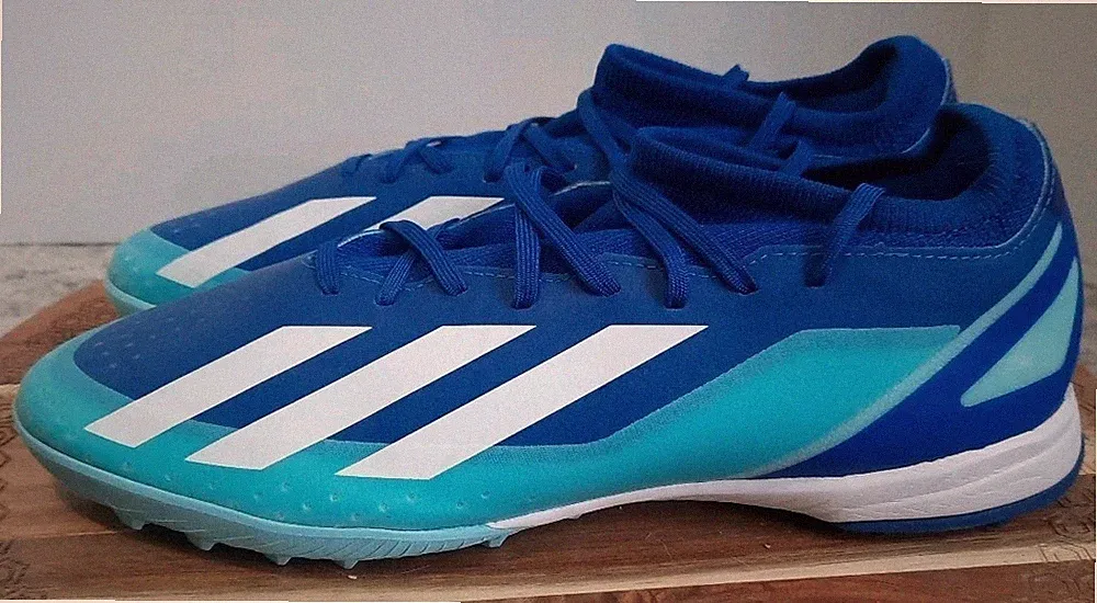 Adidas X Crazyfast.3 TF Mens Size 11.5 Blue White Running Indoor Soccer Cleats