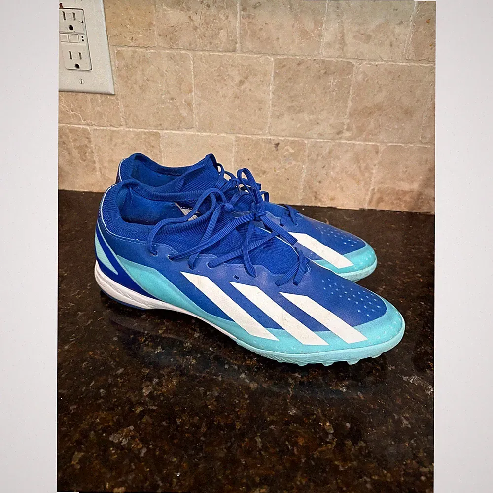 Adidas X Crazyfast.3 TF Turf Soccer Shoes Blue Cyan ID9338 Mens 11.5