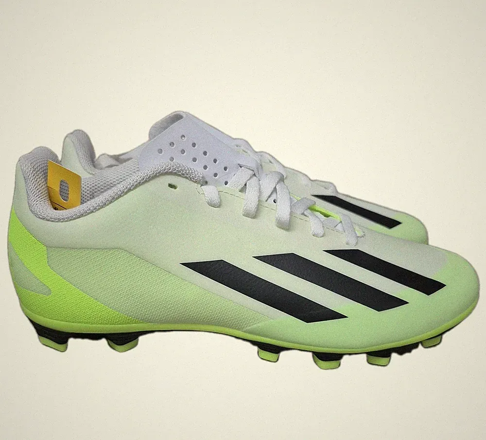 Adidas X Crazyfast.4 Fxg HQ4535 White/green Soccer Cleats Men’s 5 Women’s 6
