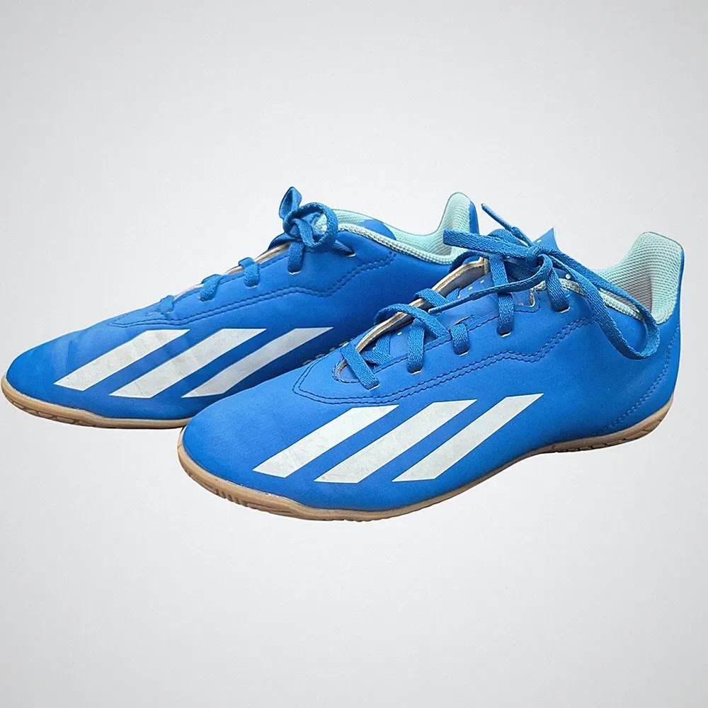 Adidas X Crazyfast.4 Indoor Soccer Shoes Blue White IE4064 Kids Size 5