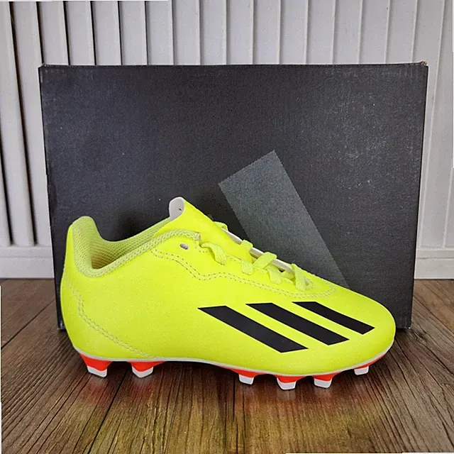 Adidas X Crazyfast Club FxG Kids Size 11K Yellow Black Soccer Cleats IF0717 2023