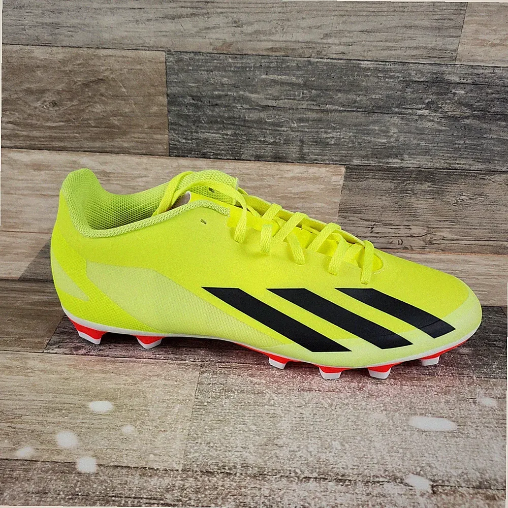 Adidas X Crazyfast Club Mens Shoes Sz 10 Yellow Black Lace-Up Soccer Cleats