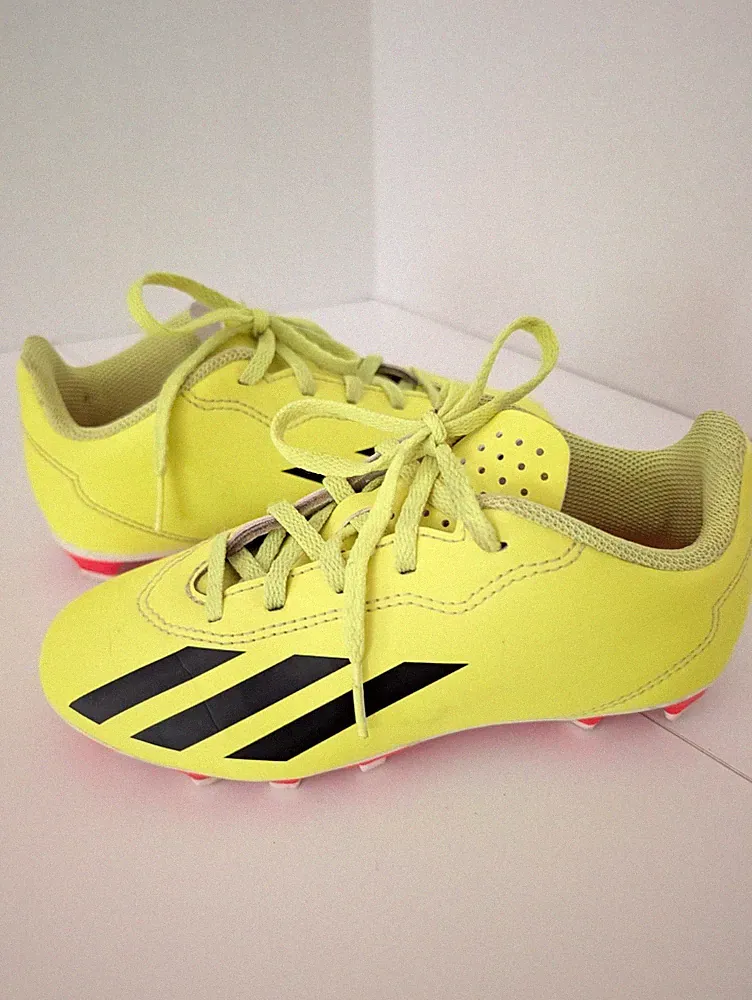 Adidas X Crazyfast Club Soccer Cleats 1.5 Neon Yellow Kids Youth Boys