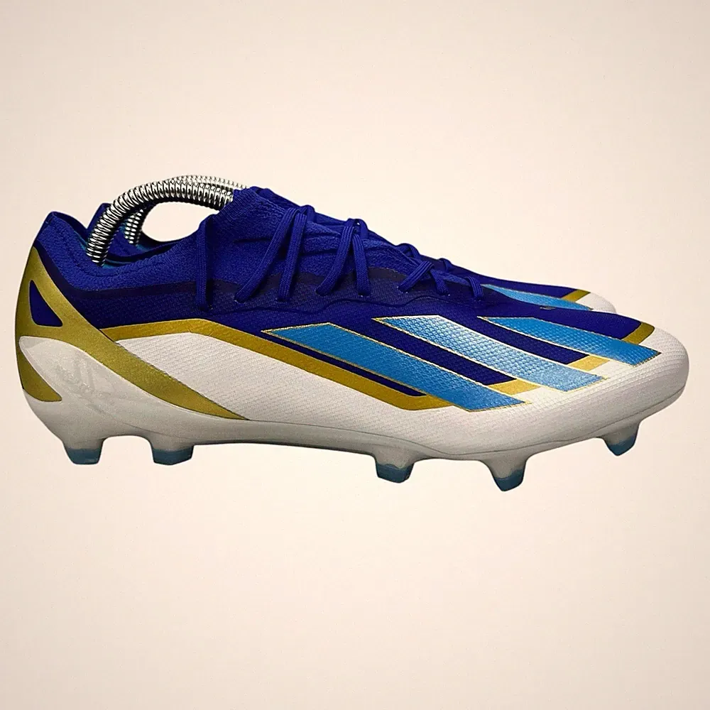 Adidas X Crazyfast Elite FG Messi Blue Soccer Cleats ID0710 Men's Sz 9 - 11.5