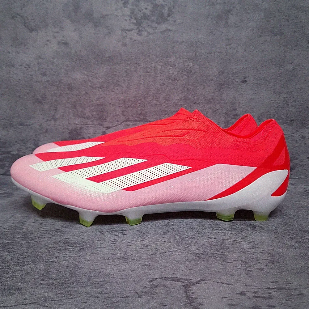 ADIDAS x Crazyfast Elite L Soccer Cleats Mens 12.5 Solar Red White laceless