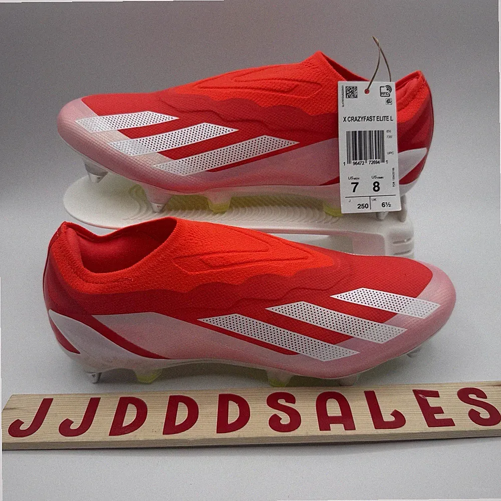Adidas X Crazyfast Elite Laceless FG Soccer Cleats Red IF0661 Men's Size 7 / W 8