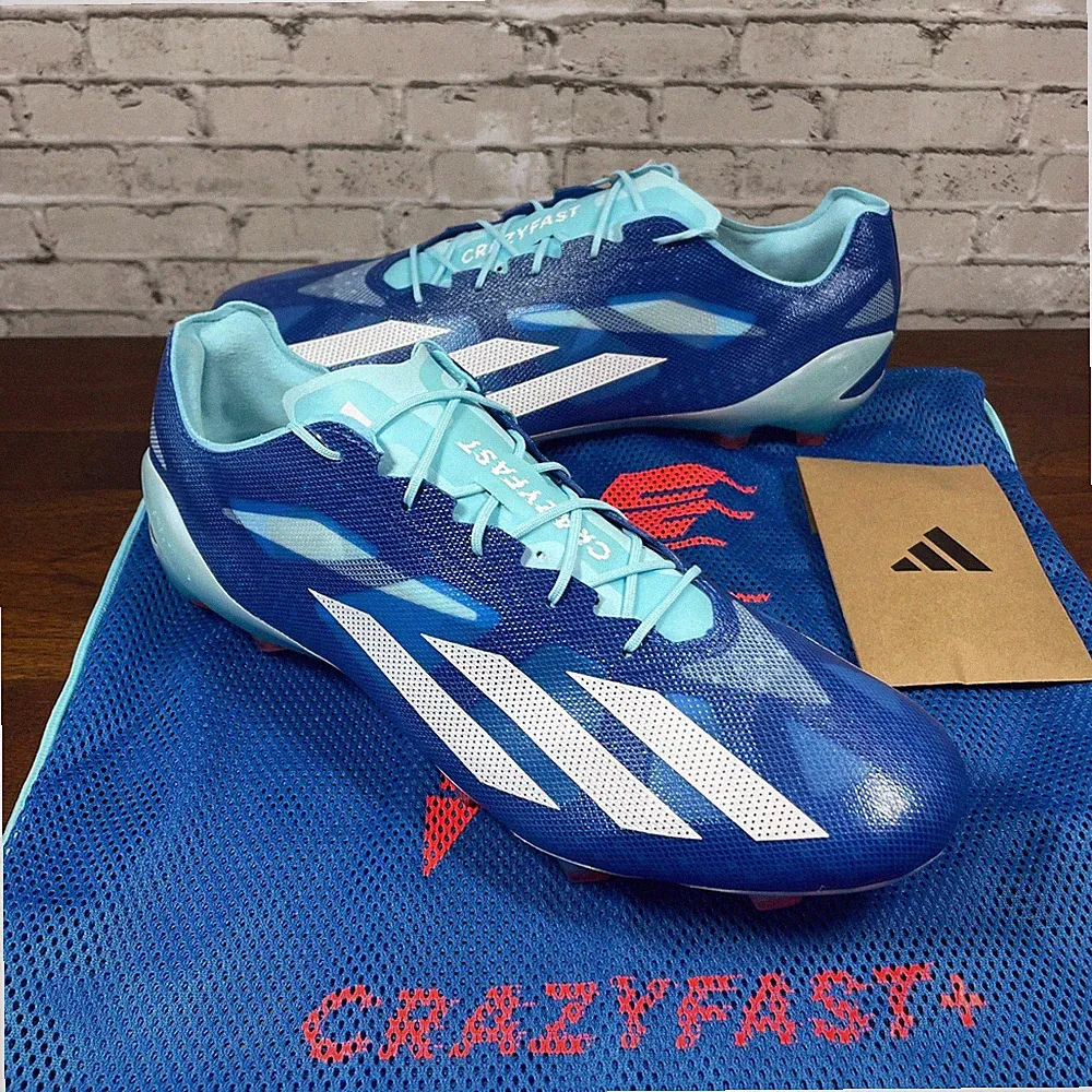 Adidas X Crazyfast+ FG Men's Soccer Cleats HQ4512 Royal Blue White SIZE 12.5