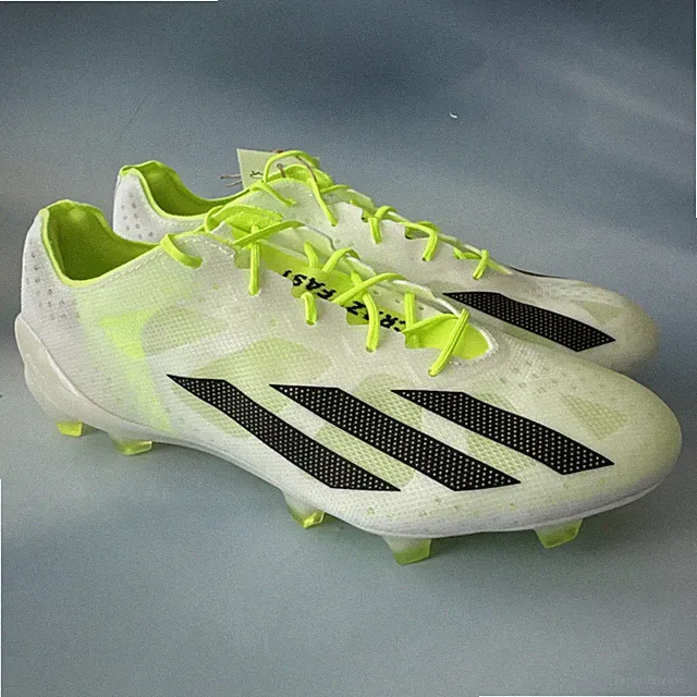 Adidas X Crazyfast + FG Size 5/ Wmn 6 White Black Lemon GY7377 Soccer Cleat