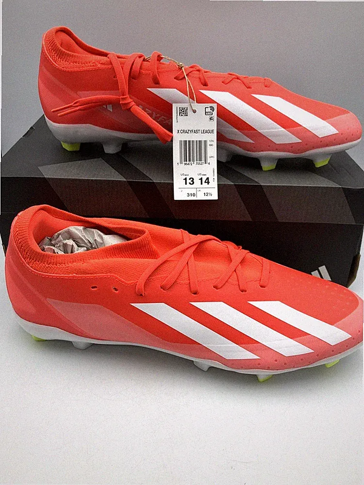 Adidas X Crazyfast League FG Soccer Cleats Citrus Orange IG9117 Mens Size 13