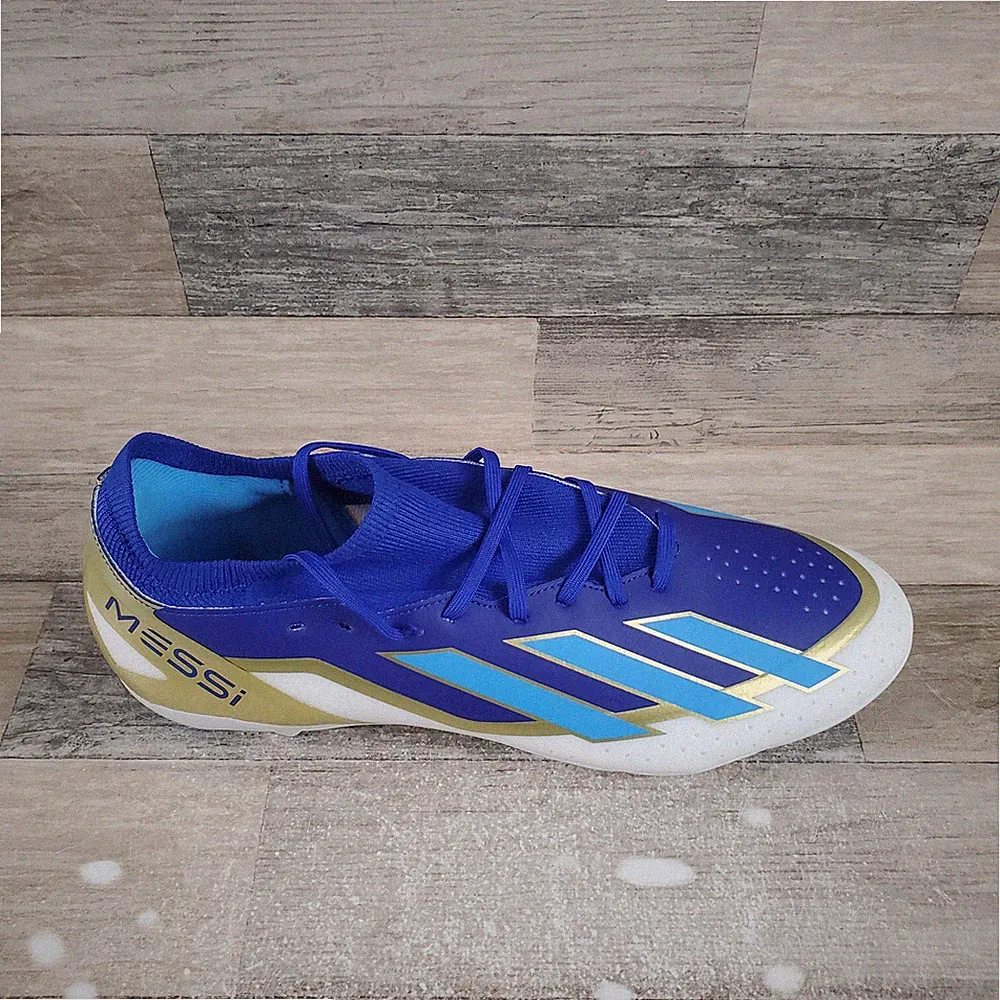 Adidas X Crazyfast League Messi Men Shoes Sz 12 Blue White Lace-Up Soccer Cleats