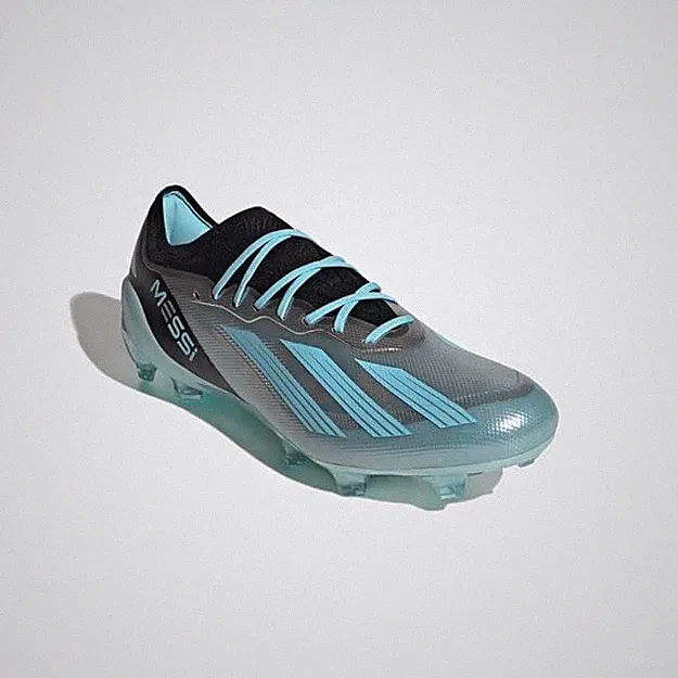 adidas x Crazyfast Messi.1 Flexible Ground Adult Soccer Cleats, Metallic Blue, 5