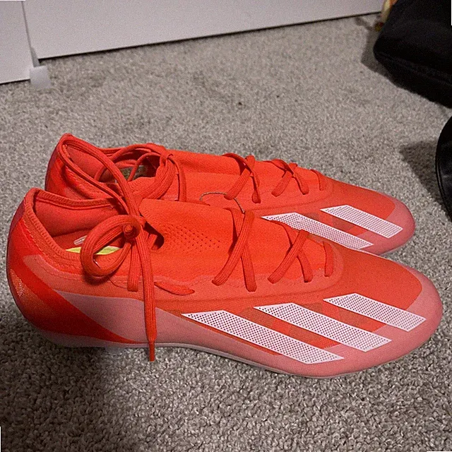 Adidas X Crazyfast Pro FG Firm Ground Solar Red Soccer Cleats Men's 10.5 IG0600