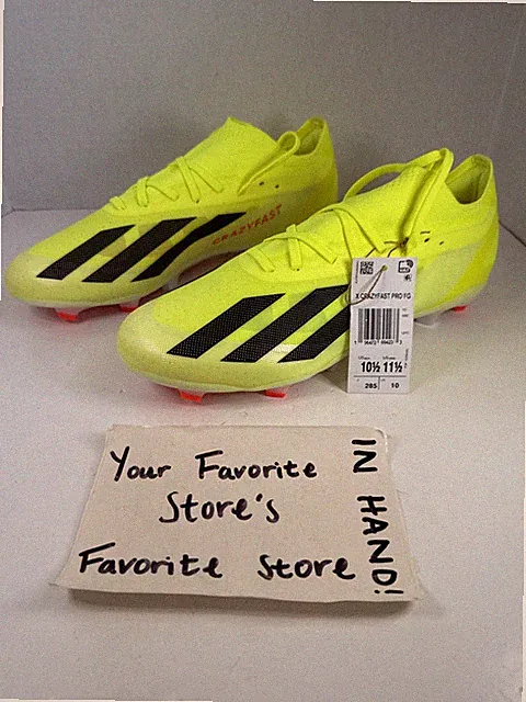 Adidas X Crazyfast Pro FG Soccer Cleats Solar Energy Pack IG0601 Men's Size 10.5