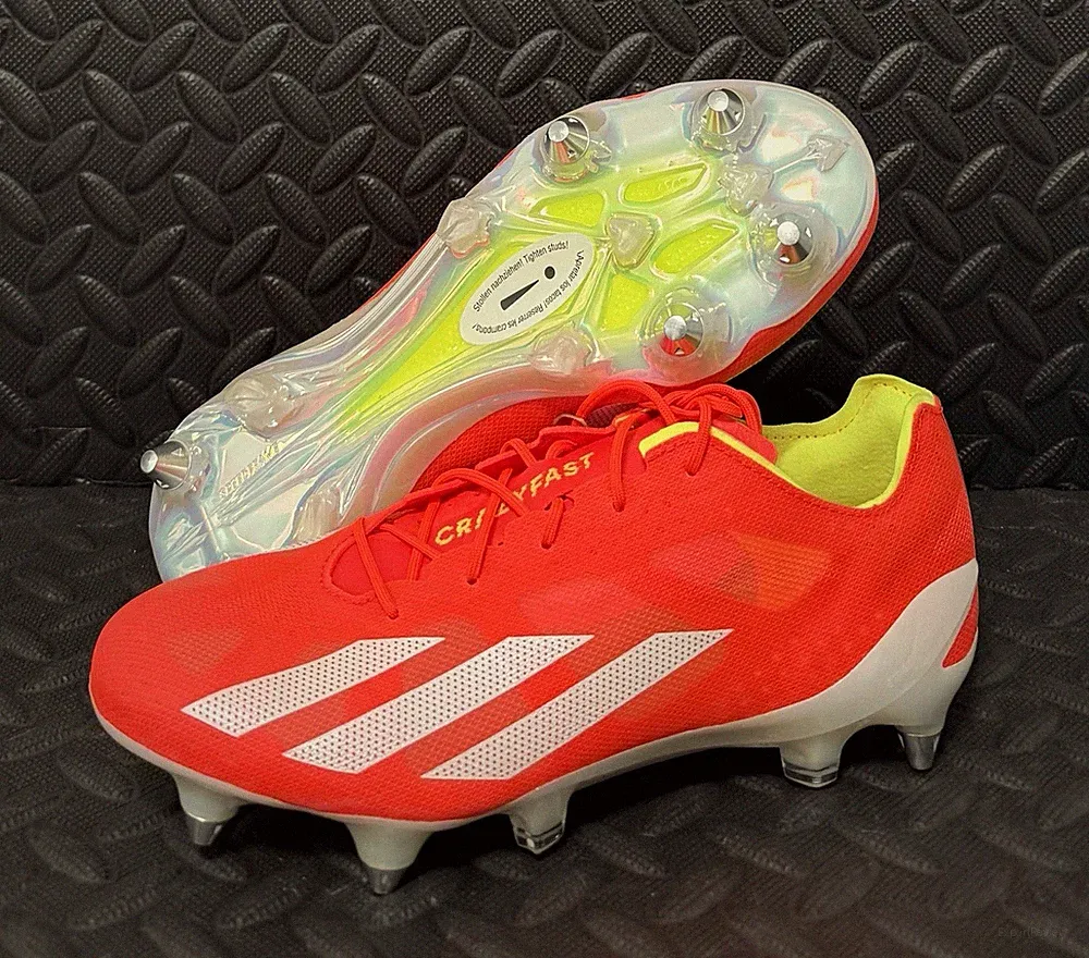Adidas X Crazyfast+ SG Soft Ground Soccer Cleats Solar Red IF0646 Mens Size 6