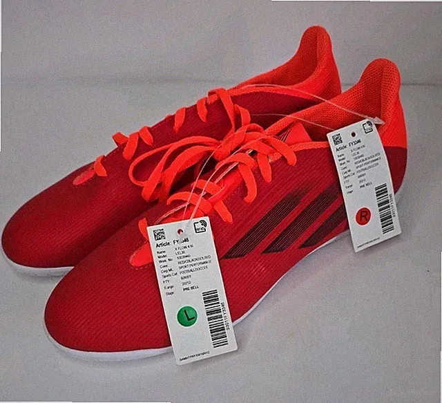 Adidas X Flow.4 IN Indoor Soccer Shoes FY3346 Red Black Men's Size 9 New w/ Tags