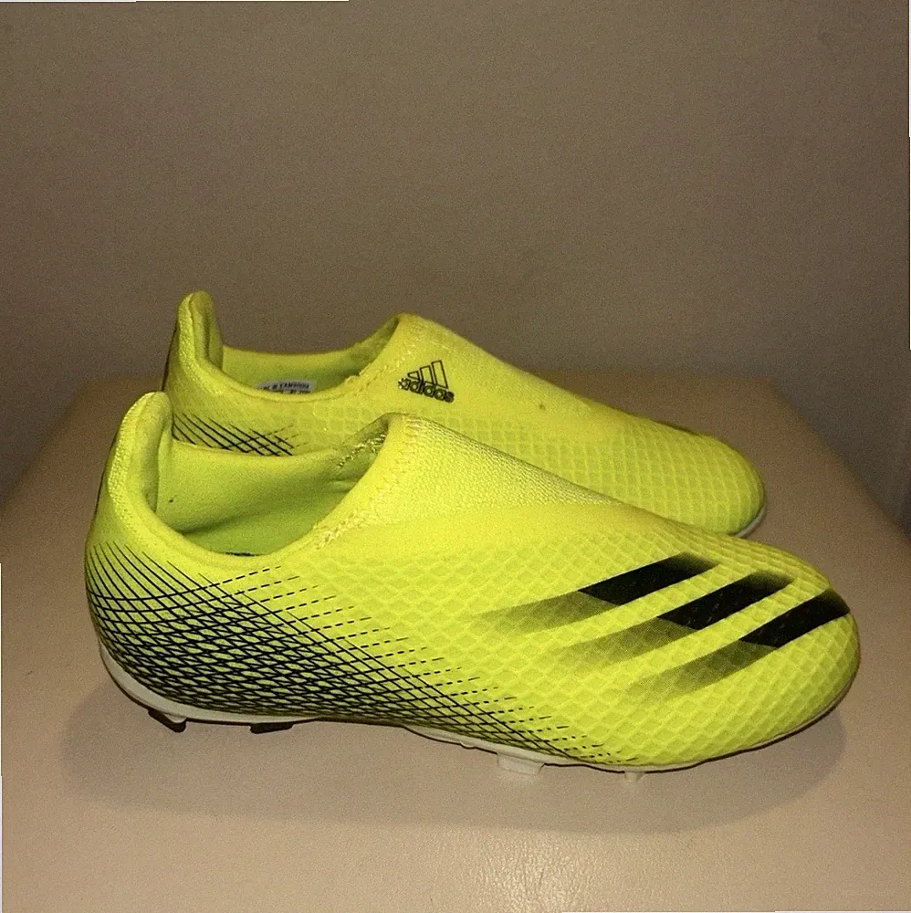 Adidas X Ghosted.3 Laceless Soccer Cleats Youth 13.5 Volt Yellow FG Firm Ground