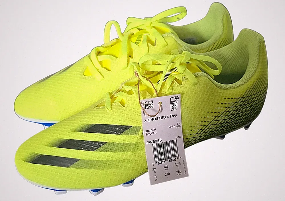 Adidas X Ghosted.4 FXG Soccer Cleats Men’s 9 Neon Green Speed Boots FW6953