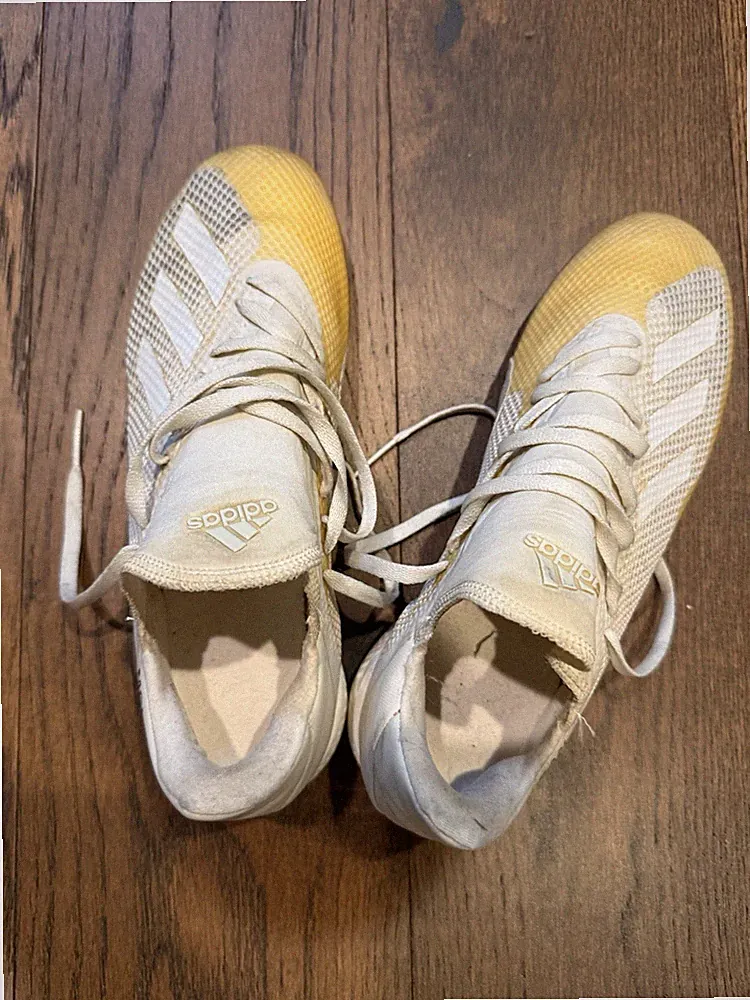 Adidas X Ghosted Indoor Soccer Cleats EG8193 White Gold Mens Size 7.5