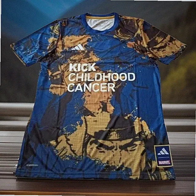 Adidas x Marvel Kick Childhood Cancer Men Pre-Match Soccer Jersey Size 2XL