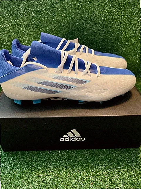Adidas X Speedflow.2 FG Soccer Cleats White Blue GW7474 Size 13 New!