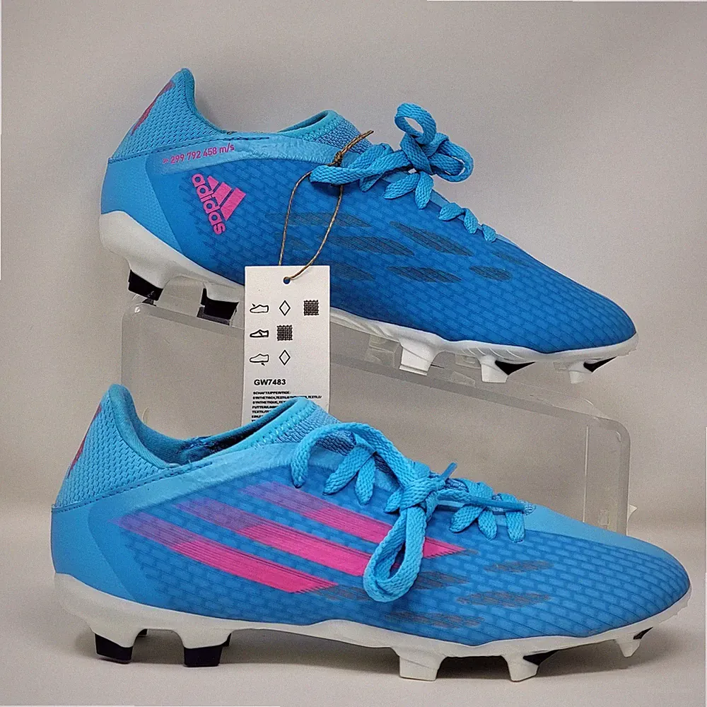 Adidas X Speedflow.3 FG GW7483 Aqua Blue Football Soccer Cleats Mens Size 5 New