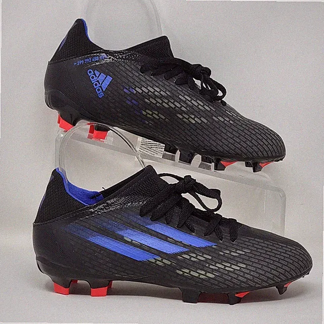 Adidas X SpeedFlow.3 FG Low Mens Soccer Cleats Black Blue FY3296 Size 5 New