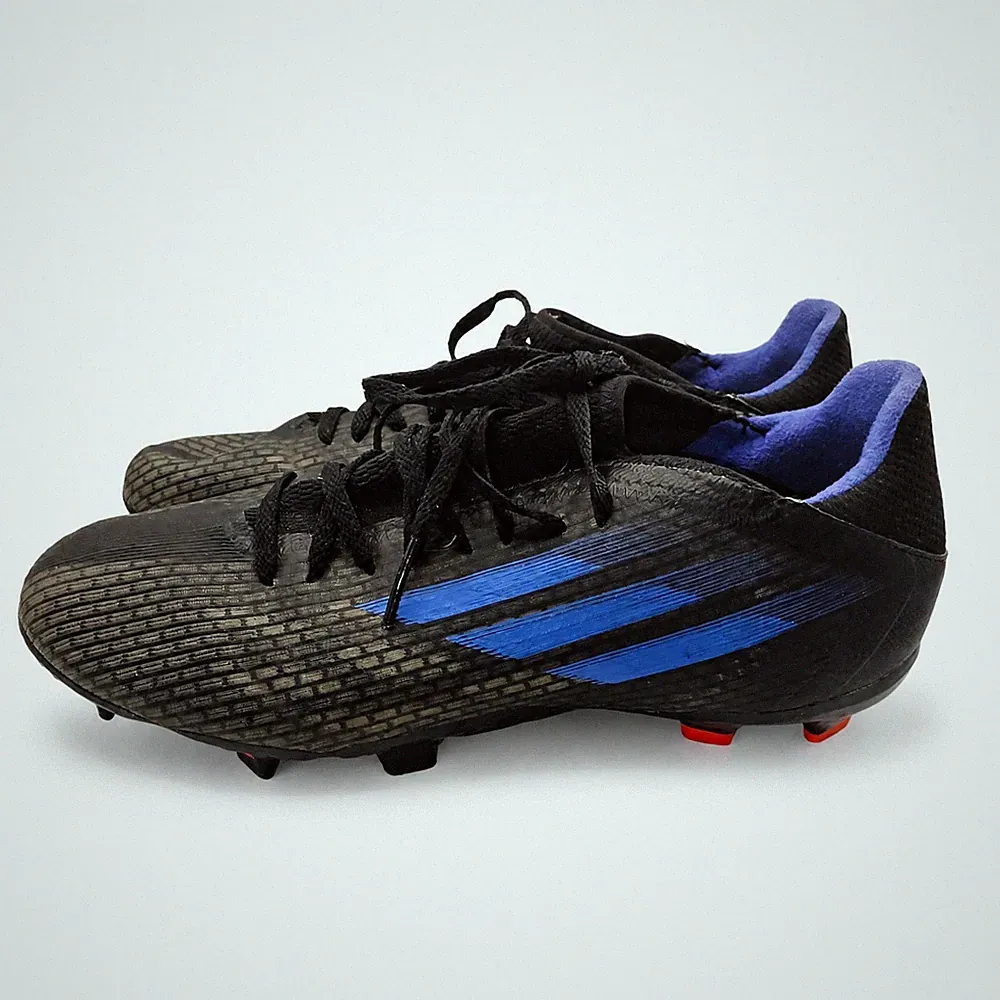 Adidas X Speedflow.3 FG Soccer Cleats Mens 9 Black Blue FY3296 Firm Ground