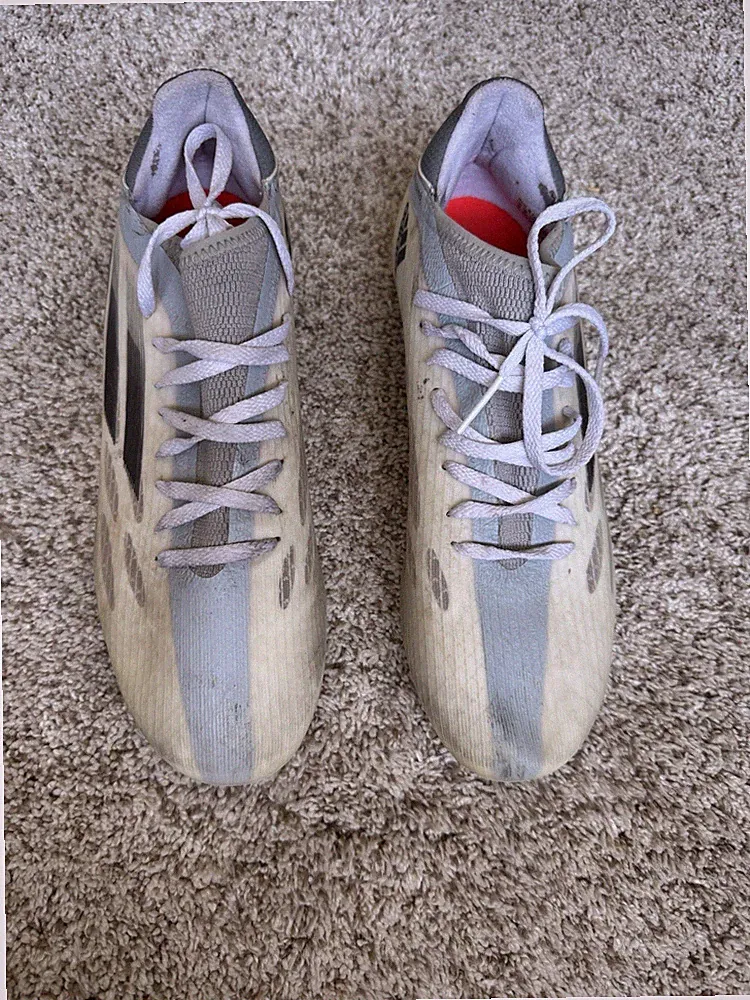 Adidas X Speedflow.3 FG Soccer Cleats White Light Blue Men’s US 9 Lace Up