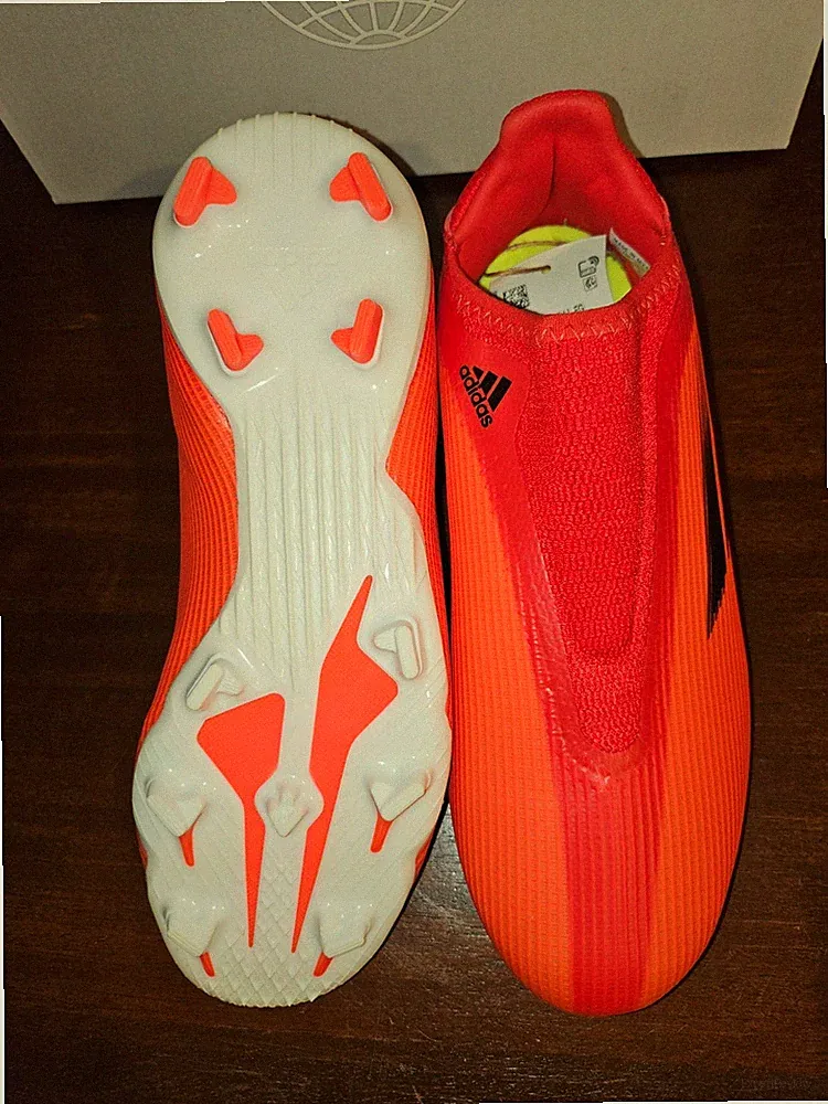ADIDAS X SPEEDFLOW .3 LACELESS FG - RED/CORE BLACK/SOLAR RED Size 5.5