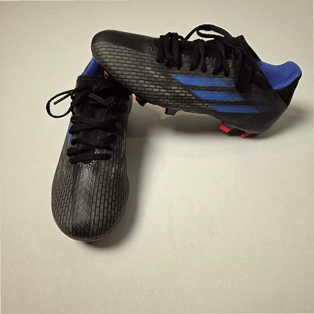 Adidas X Speedflow 3 Soccer Cleats Mens 6.5 Black Blue FY3296 Firm Ground FG