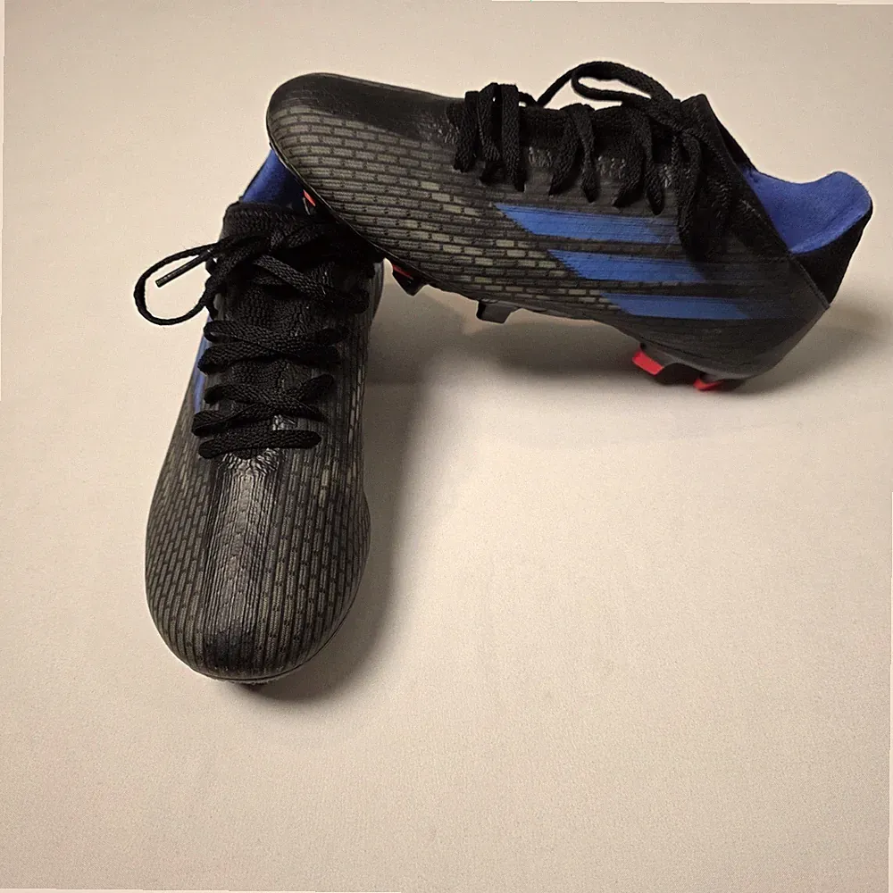 Adidas X Speedflow 3 Soccer Cleats Mens 6.5 Black Blue FY3296 Firm Ground FG