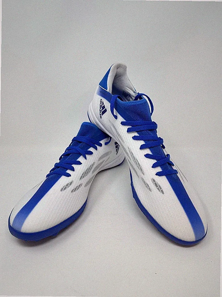 adidas X Speedflow.3 Turf Soccer Cleats - US:13M/14W, White/Blue, H1(B260T)