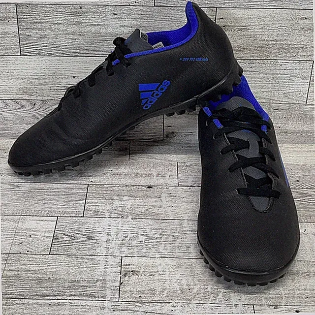 Adidas X Speedflow 4 Black Blue Indoor Soccer Shoes FY3326 Men Size 5.5