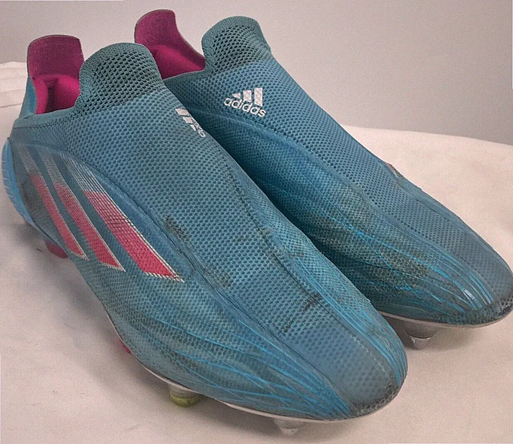 Adidas X Speedflow+ FG Cyan Blue Soccer Cleats Youth Boy's US Size 8.5 GW7435