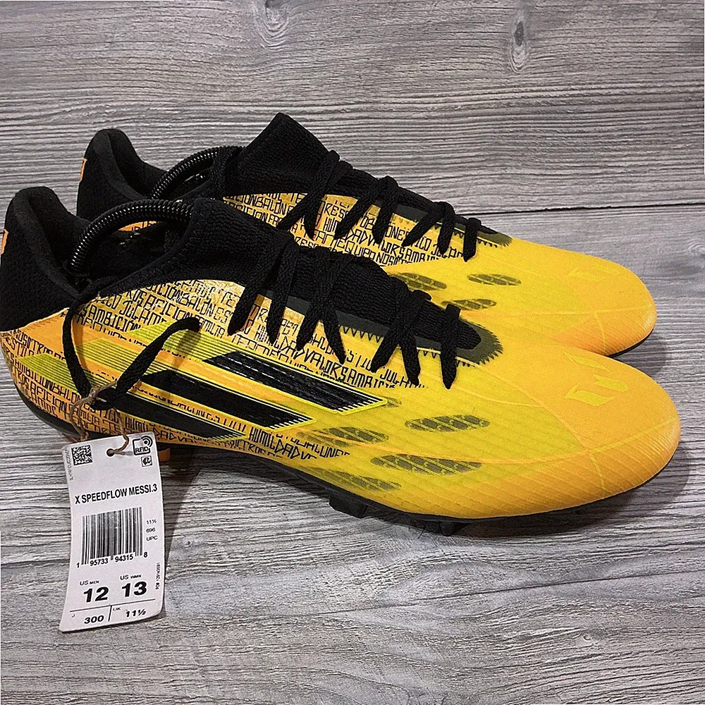 Adidas x SpeedFlow Messi. 3 Mens Soccer Cleats Yellow Size 12 LIMITED EDITION