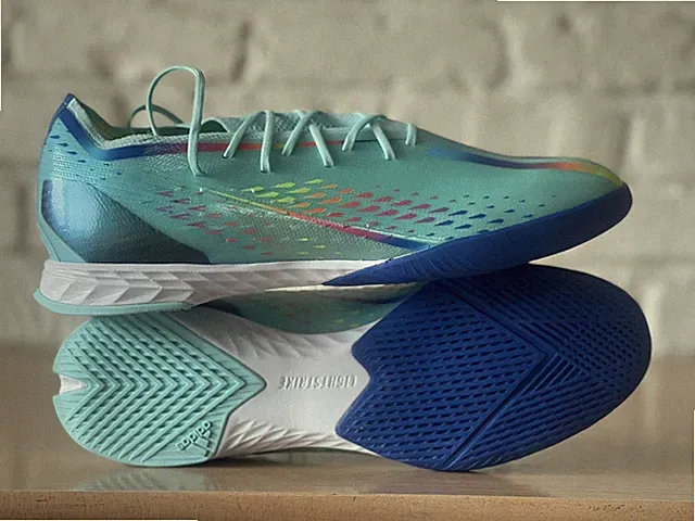 Adidas X Speedportal .1 Indoor Soccer Aqua Solred Yellow Messi GW8439 Men Sz 10